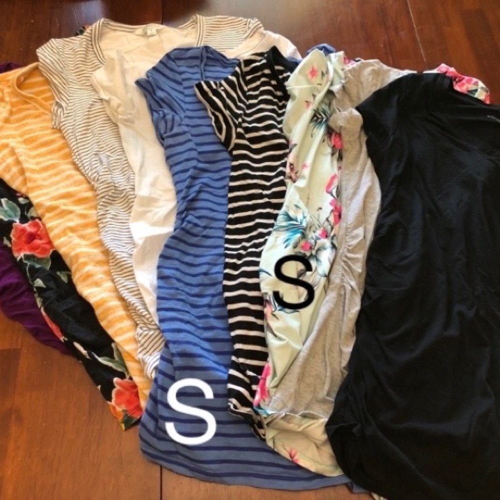 Set of 10 preowned maternity tees